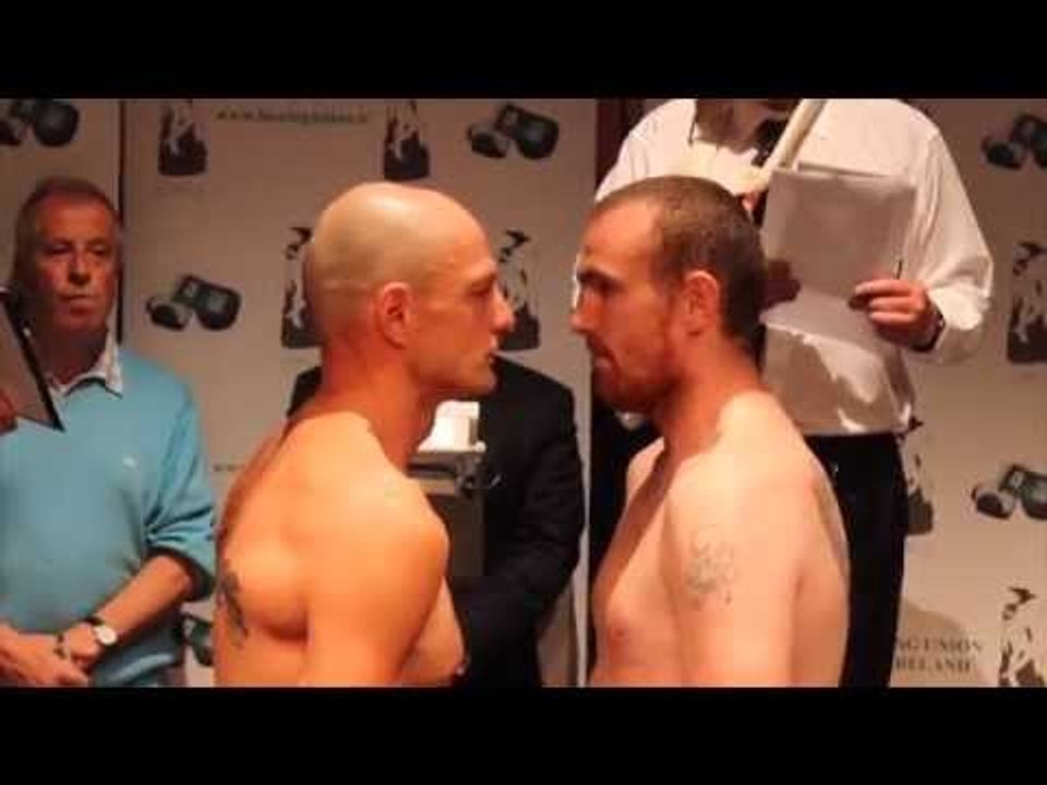 ANTHONY FITZGERALD v KIERON GREY OFFICIAL WEIGH IN & HEAD TO HEAD