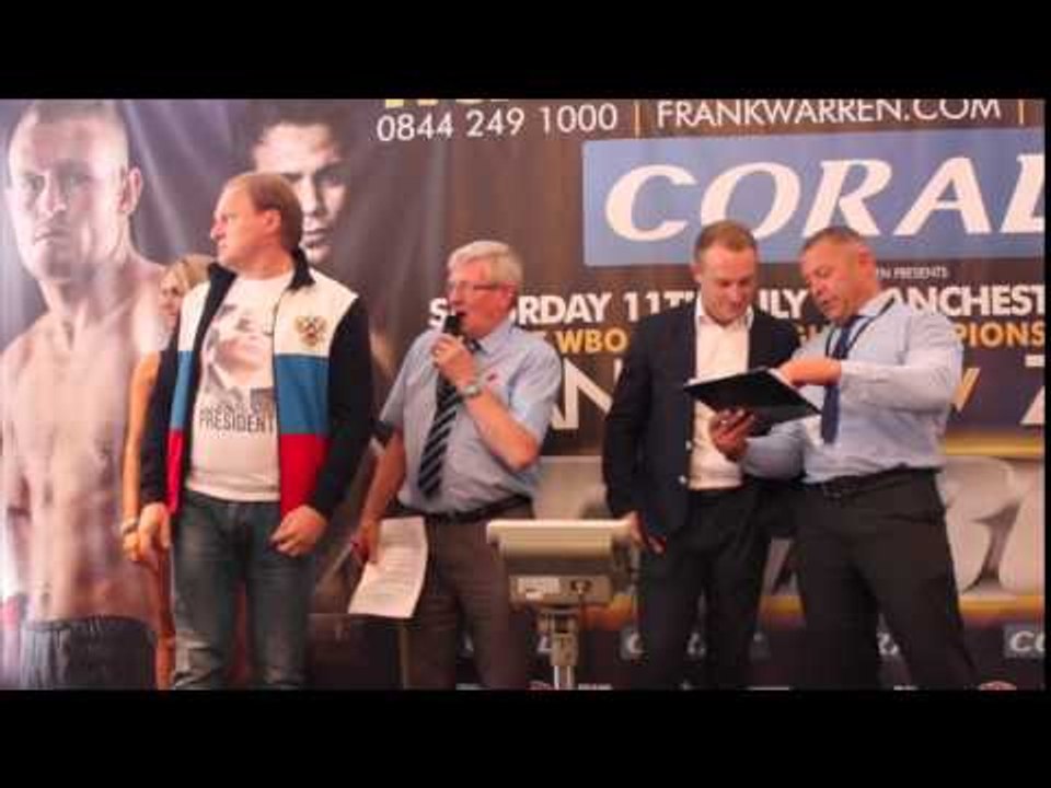 ALEXANDER USTINOV v TRAVIS WALKER OFFICIAL WEIGH IN & HEAD TO HEAD : TURBO