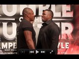 DILLIAN WHYTE v IRINEU BEATO COSTA JUNIOR - HEAD TO HEAD @ PRESS CONFERENCE / RUMBLE ON THE HUMBER