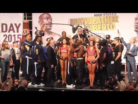 FLOYD MAYWEATHER v ANDRE BERTO - THE FIGHT WEEK HIGHLIGHTS INCLUDING WEIGH IN!!!