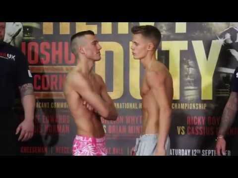 CHARLIE EDWARDS v LOUIS NORMAN - OFFICIAL WEIGH IN & HEAD TO HEAD / HEAVY DUTY