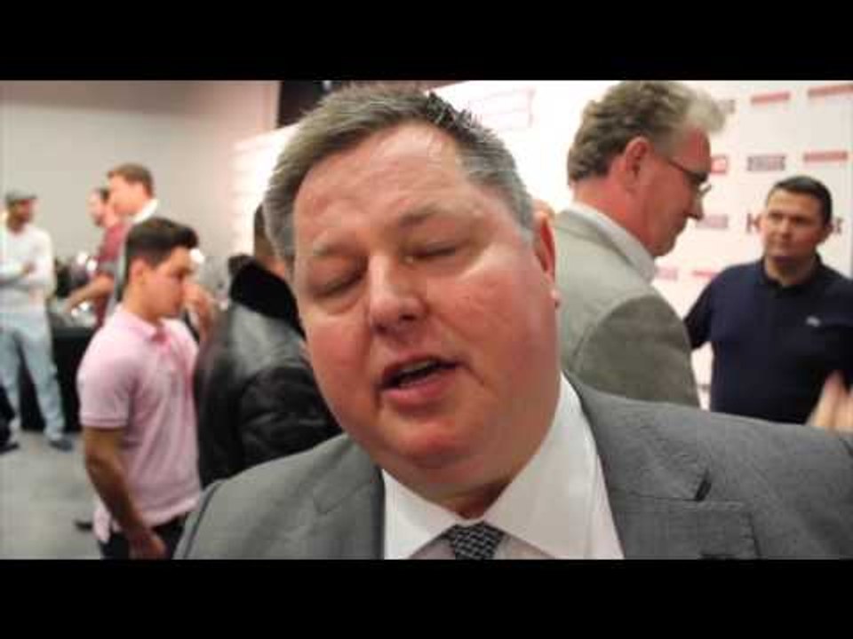 MICK HENNESSY REACTS TO TYSON FURY ANTICS AT LONDON PRESS CONFERENCE / FURY v KLITSCHKO