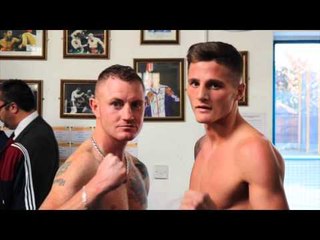JOSH LEATHER v MICHAEL MOONEY OFFICIAL WEIGH IN & HEAD TO HEAD :