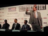 TYSON FURY'S EXTRAORDINARY QUESTIONING TO MEDIA & PUBLIC ON WHETHER 'KLITSCHKO WILL GET KNOCKED OUT'