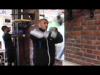 KEVIN MITCHELL HITTING THE SPEEDBALL @ MATCHROOM ELITE GYM