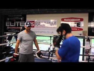 JOHN RYDER PADWORKOUT WITH TONY SIMS @ MATCHROOM ELITE GYM