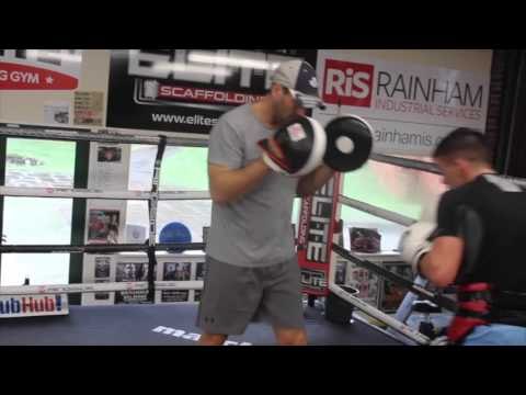 MARTIN J WARD SHOWS EXPLOSIVE POWER ON THE PADS WITH TONY SIMS