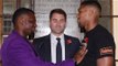 ANTHONY JOSHUA & DILLIAN WHYTE EXCHANGE VERBALS AT FIRST EVER HEAD TO HEAD (INTENSE!)