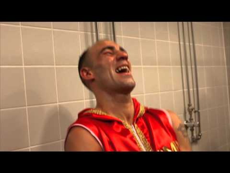 EDDIE HEARN WALKS INTO SEAN 'MASHER' DODD'S DRESSING ROOM TO CONFIRM REMATCH WITH SCOTT CARDLE