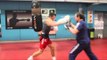 PAD WORK - ANTHONY FOWLER SHOWS HIS SPEED & TIMING ON THE  PADS @ ENGLISH INSTITUTE OF SPORT