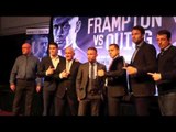 TEAM FRAMPTON & TEAM QUIGG ALL SMILES AS THEY POSE ONCE AGAIN FOR THE FAMILY PORTRAIT!