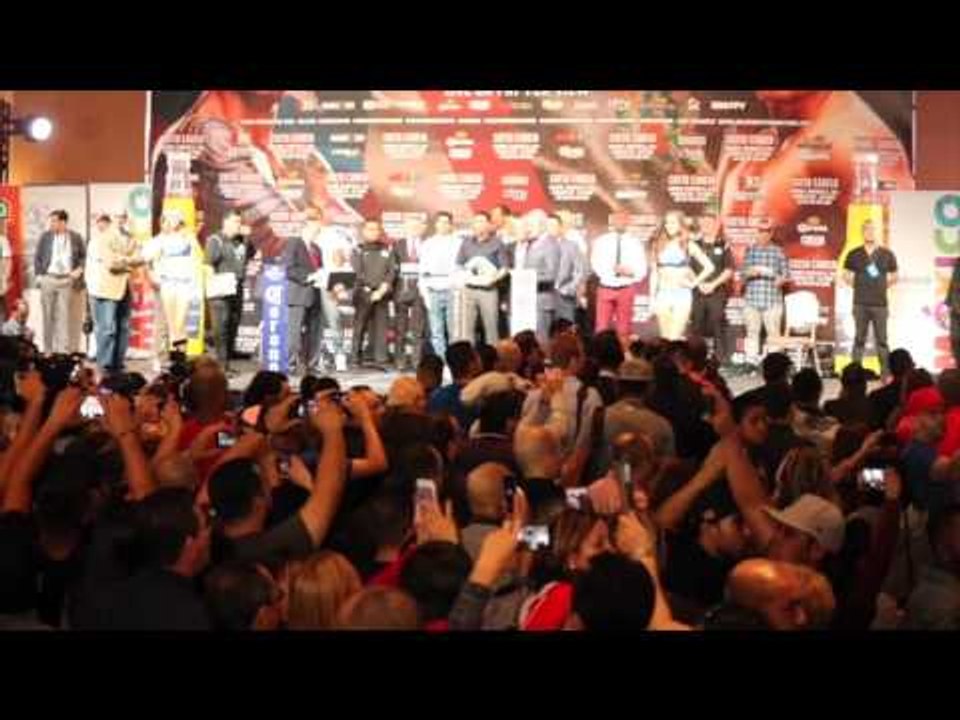 SAUL CANELO ALVAREZ & TEAM CANELO!! ARRIVE FOR THE WEIGH IN