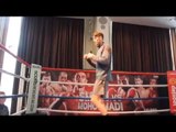 CALLUM SMITH SHADOW BOXING FOOTAGE AHEAD OF OF HADILLAH MOHOUMADI CLASH / @ HILTON HOTEL