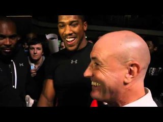 MOBBED! ANTHONY JOSHUA MAKES TIME FOR ALL THE FANS @ YORK HALL AHEAD OF MARTIN WORLD TITLE CLASH