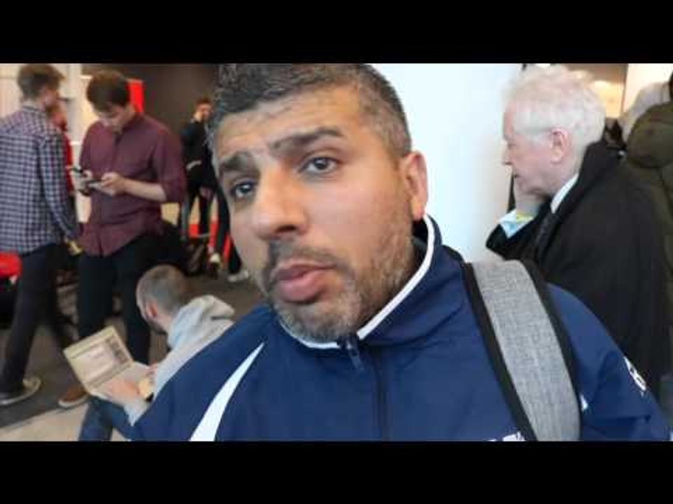 TEAM FURY'S SECURITY ASIF VALI REACTS TO TYSON FURY v WLADIMIR KLITSCHKO WEIGH IN DUSSLEDORF