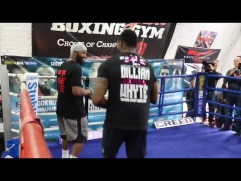 BEAST MODE!!! DILLIAN WHYTE PAD SESSION W/ TRAINER JONATHAN BANKS / BAD INTENTIONS