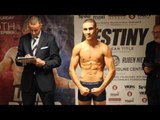 JORDAN GILL v HARVEY HEMSLEY - OFFICIAL WEIGH IN & HEAD TO HEAD / HENNESSY SPORTS