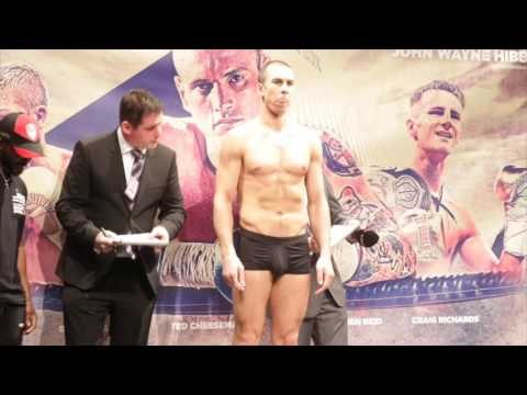 DEION JUMAH v COLIN FARRICKER - OFFICIAL WEIGH IN & FACE TO FACE / GROVES v DI LUISA