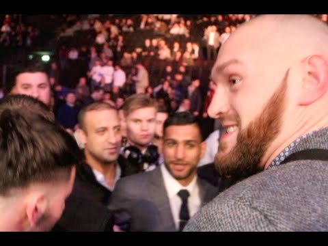 TWO KINGS! - AMIR 'KING' KHAN & 'GYPSY KING' TYSON FURY MEET @ FRAMPTON v QUIGG - MANCHESTER ARENA