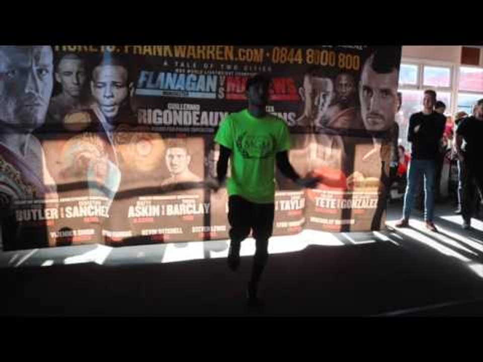 DERRY MATHEWS (FULL) MEDIA WORKOUT  @ DERRY'S ACADEMY / FLANAGAN v MATHEWS