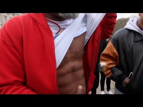 SHANNON BRIGGS REVEALS HIS 'PHENOMENAL' SHAPE AT 44 YEARS OLD OUTSIDE BUCKINGHAM PALACE IN COLD!