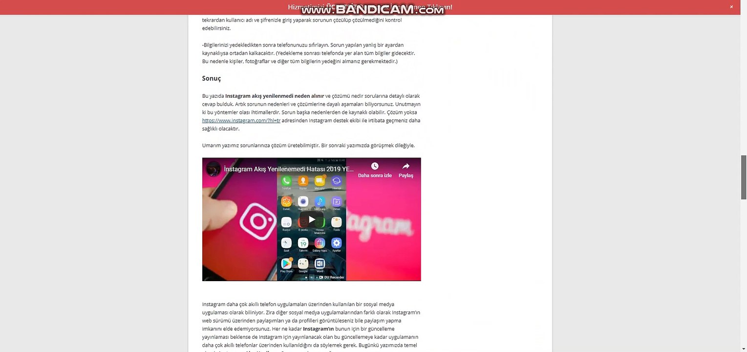 Instagram Akış Yenilenmedi Hatası 2019 Resimli Anlatım Çözüldü