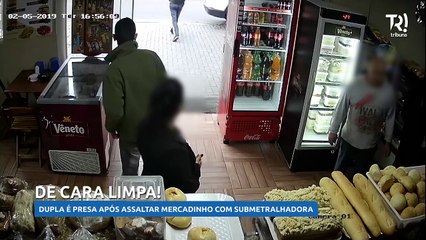 Preso homem que assaltou mercadinho armado com submetralhadora em Curitiba