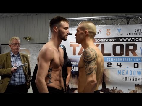 JOSH TAYLOR v WARREN JOUBERT - OFFICIAL WEIGH IN & HEAD TO HEAD / TAYLOR v JOUBERT