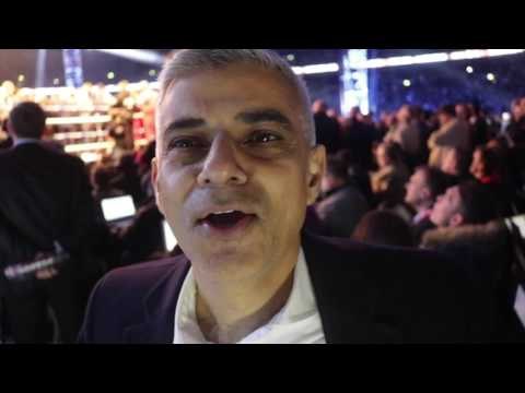 MAYOR OF LONDON SADIQ KHAN OVER WHELMED WITH PRIDE AT SEEING LONDONER ANTHONY JOSHUA TRIUMPHANT
