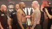 SLIGHTLY INTENSE! - DILLIAN WHYTE v LUCAS BROWNE - OFFICIAL WEIGH IN & HEAD TO HEAD / WHYTE v BROWNE