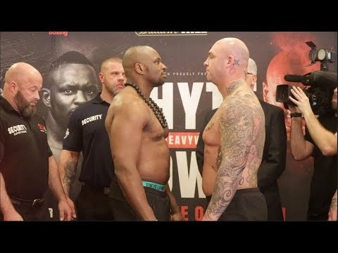 SLIGHTLY INTENSE! - DILLIAN WHYTE v LUCAS BROWNE - OFFICIAL WEIGH IN & HEAD TO HEAD / WHYTE v BROWNE