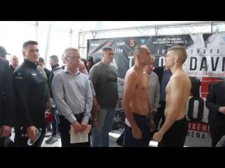 GARY MURRAY v GERGO VARI -  OFFICIAL WEIGH-IN & FACE OFF / TAYLOR v DAVIES UNDERCARD
