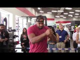 HEAVYWEIGHT GERALD WASHINGTON DEMONSTRATES HIS MOVEMENT AHEAD OF JARRELL MILLER CLASH