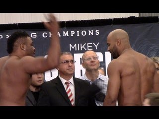 GETTING HEATED! - JARRELL 'BABY BABY MILLER' & GERALD WASHINGTON CLASH AT WEIGH IN - TRADE WORDS!