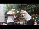 ITS THE CHAMP!! LEE SELBY SMASHES THE PADS & SHOW TREMENDOUS HAND SPEED W/ TRAINER TONY BORG