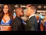 INTENSE! - FLOYD MAYWEATHER v CONOR McGREGOR - HEAD TO HEAD @ FINAL PRESS CONFERENCE