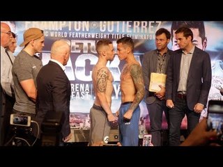 SHOCK HORROR CARL FRAMPTON MISSES WEIGHT! - CARL FRAMPTON v ANDRES GUTIERREZ WEGH IN & FACE OFF