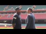 HEAVYWEIGHTS COLLIDE! - ANTHONY JOSHUA v KUBRAT PULEV FACE OFF ON PITCH IN CARDIFF! - / JOSHUA-PULEV