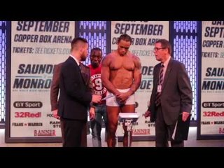 ANTHONY YARDE v NORBERT NEMESAPATI - OFFICIAL WEIGH IN VIDEO / SAUNDERS v MONROE JR