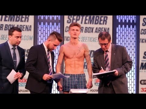 ARCHIE 'SHARP-SHOOTER' SHARP v IMRE NAGY - OFFICIAL WEIGH IN VIDEO / SAUNDERS v MONROE JR