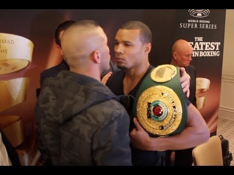 INTENSE FACE OFF! - CHRIS EUBANK JR v AVNI YILDIRIM - HEAD TO HEAD @ FIRST PRESS CONFERENCE / WSSB