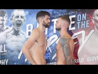 ROCKY FIELDING v DAVID BROPHY - OFFICIAL WEIGH IN & HEAD TO HEAD / BATTLE ON THE MERSEY