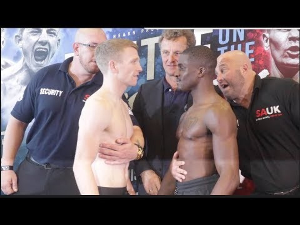 HEATED WORDS EXCHANGED!! - TOM FARRELL v OHARA DAVIES OFFICIAL WEIGH IN & HEAD TO HEAD
