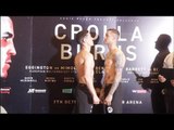 ANTHONY CROLLA v RICKY BURNS - OFFICIAL WEIGH IN & HEAD TO HEAD / CROLLA  v BURNS