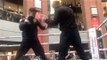 GO ON PRETTY BOY! - ADAM BOOTH GUIDES JOSH KELLY AS HE SMASHES THE PADS AHEAD OF ZUNIGA CLASH