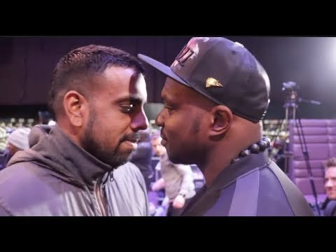 BEEF! - DILLIAN WHYTE v KUGAN CASSIUS - HEAD TO HEAD @ PRESS CONFERENCE (JAMAICA v SRI LANKA)