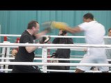 ABSOLUTE BEAST!! ANTHONY JOSHUA EXPLOSIVE PAD WORK W/ TRAINER ROB McCRACKEN ---- IN CAMP SPECIAL----