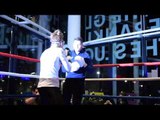 CHANTELLE CAMERON SMASHES THE PADS WITH TRAINER SHANE McGUIGAN AHEAD OF EDITH RAMOS CLASH