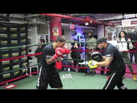 LUIS 'CUBA' ARIAS (FULL & COMPLETE) MEDIA WORKOUT FROM MENDEZ BOXING GYM, NYC / JACOBS v ARIAS