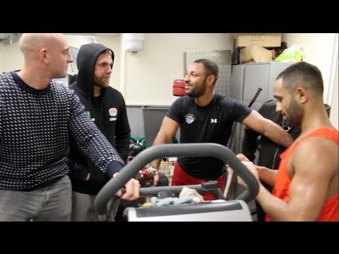 I'LL VOTE FOR KHAN TO EAT KANGAROO TESTICLES! -KELL BROOK w/ BJ SAUNDERS, KID GALAHAD, GREG MARRIOTT